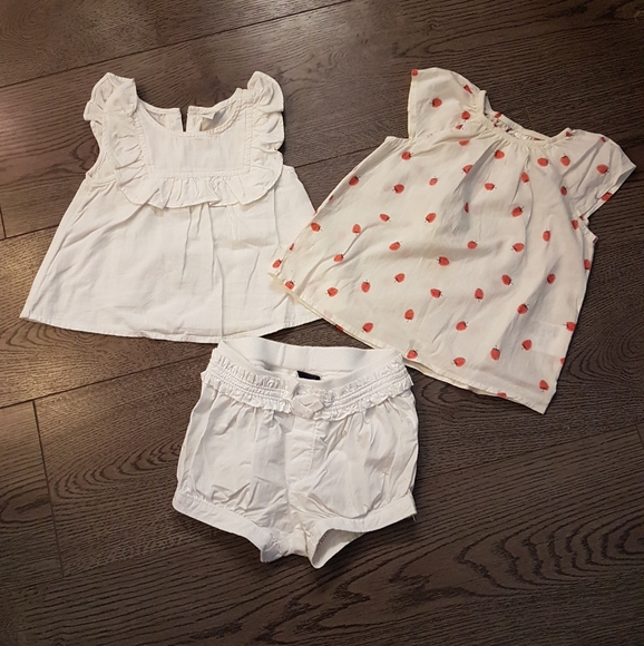 Baby girl summer trio top and shorts - Picture 1 of 3